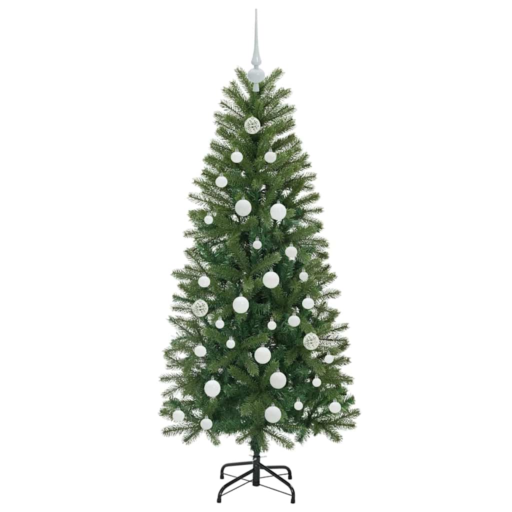 Albero di Natale artificiale con 150 LED Verde 150 cm PE e PVC