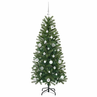 Albero di Natale artificiale con 150 LED Verde 150 cm PE e PVC