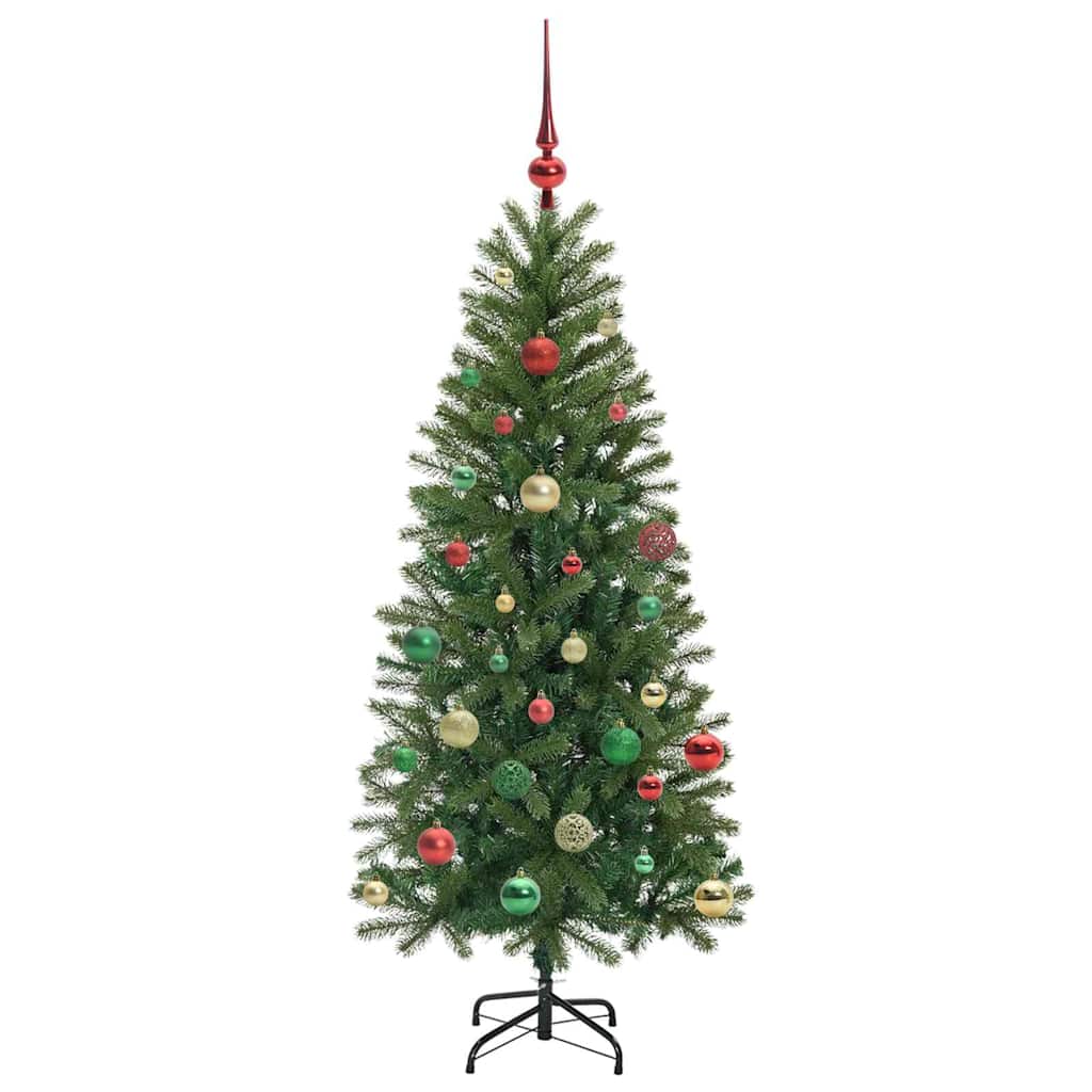 Albero di Natale artificiale con 150 LED Verde 150 cm PE e PVC