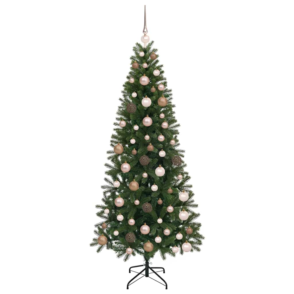 Albero di Natale artificiale con 300 LED Verde 180 cm PE e PVC