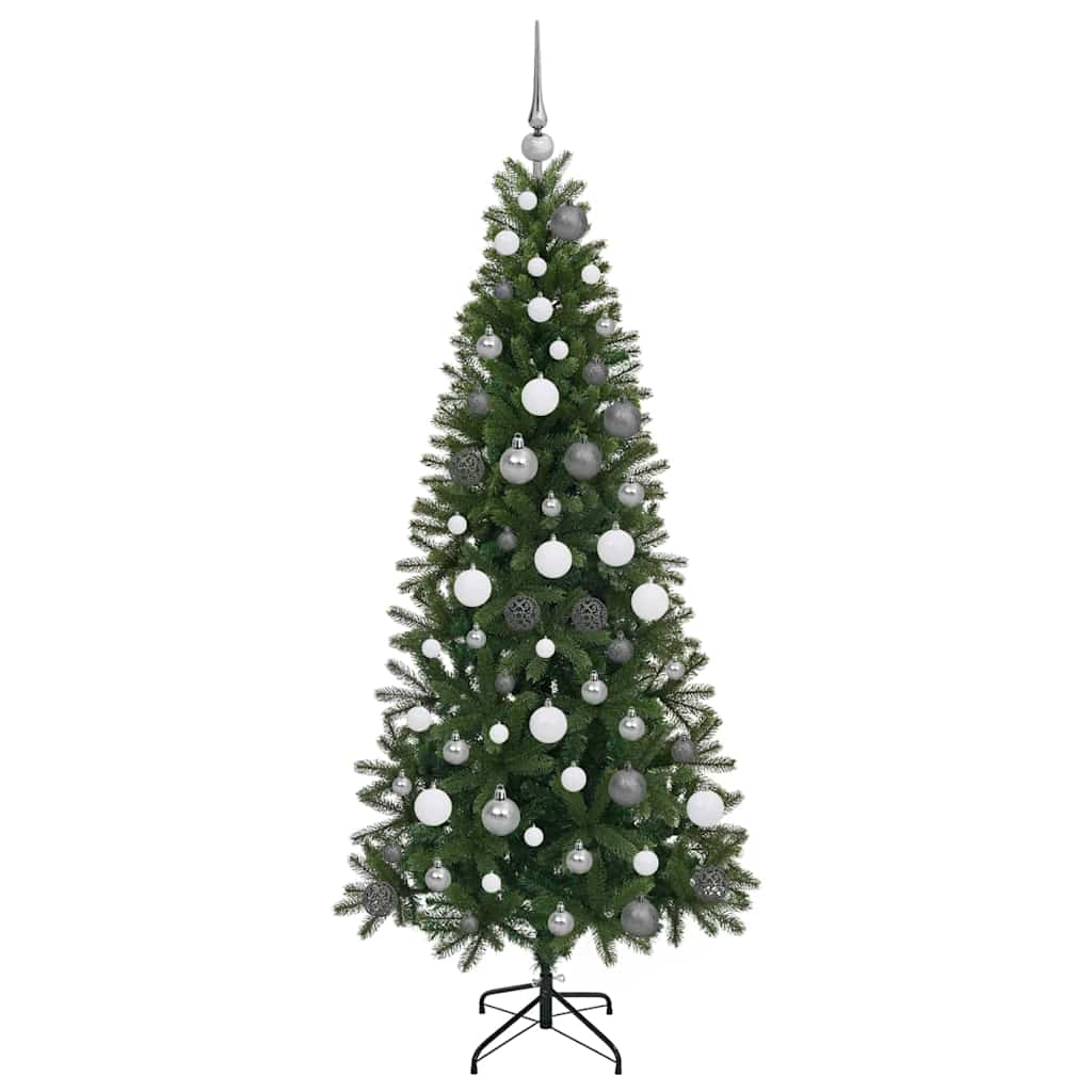 Albero di Natale artificiale con 300 LED Verde 180 cm PE e PVC