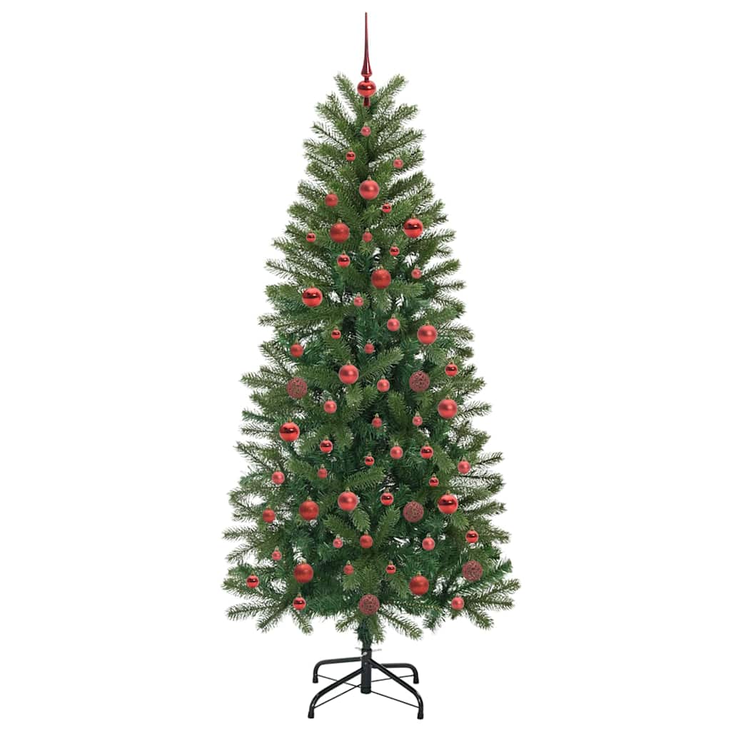 Albero di Natale artificiale con 300 LED Verde 180 cm PE e PVC
