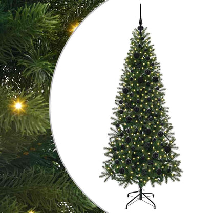 Albero di Natale artificiale con 300 LED Verde 180 cm PE e PVC