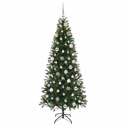Albero di Natale artificiale con 300 LED Verde 180 cm PE e PVC