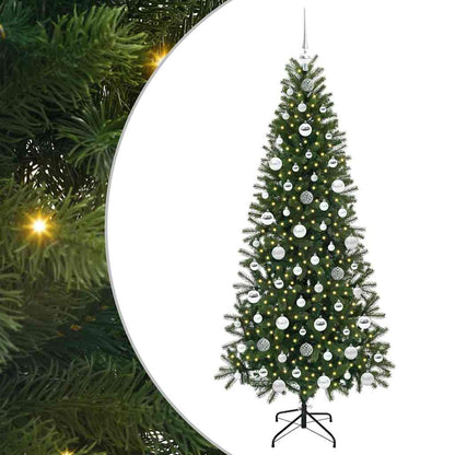 Albero di Natale artificiale con 300 LED Verde 180 cm PE e PVC