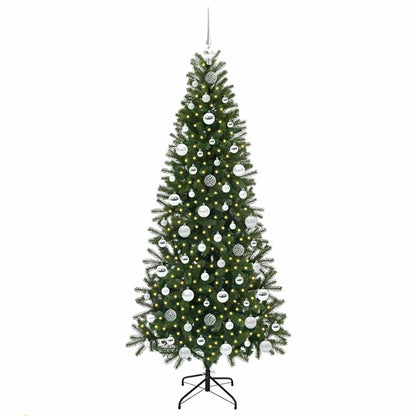 Albero di Natale artificiale con 300 LED Verde 180 cm PE e PVC