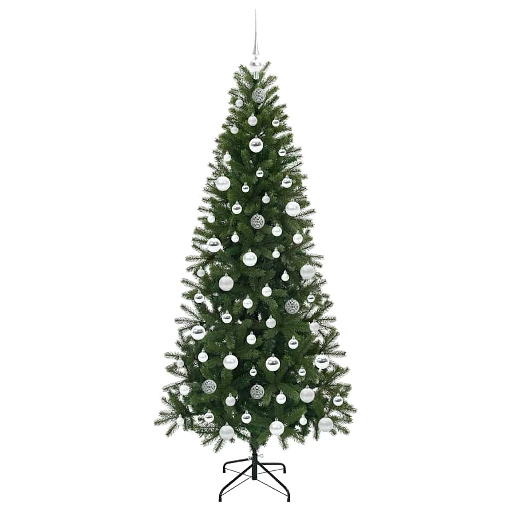 Albero di Natale artificiale con 300 LED Verde 180 cm PE e PVC