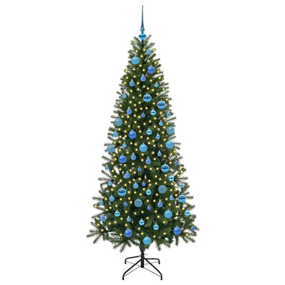 Albero di Natale artificiale con 300 LED Verde 180 cm PE e PVC
