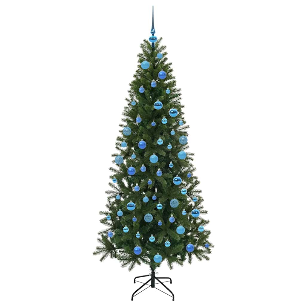 Albero di Natale artificiale con 300 LED Verde 180 cm PE e PVC
