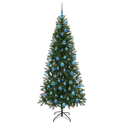 Albero di Natale artificiale con 300 LED Verde 180 cm PE e PVC