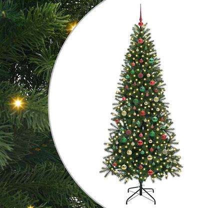 Albero di Natale artificiale con 300 LED Verde 180 cm PE e PVC