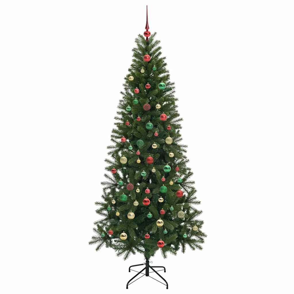 Albero di Natale artificiale con 300 LED Verde 180 cm PE e PVC