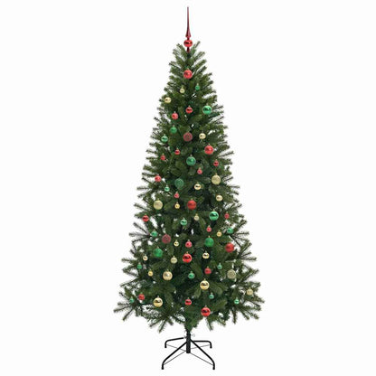 Albero di Natale artificiale con 300 LED Verde 180 cm PE e PVC