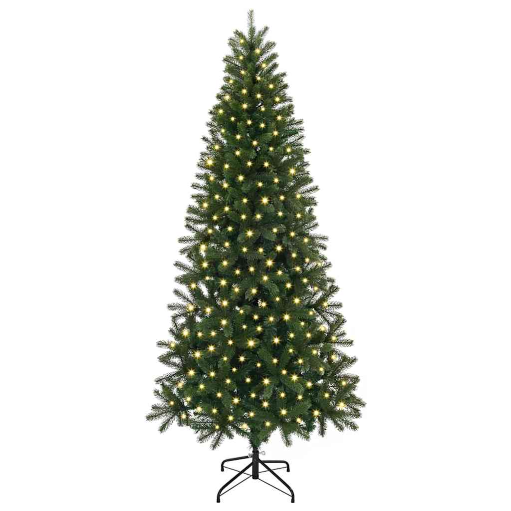 Albero di Natale artificiale con 300 LED Verde 210 cm PE e PVC