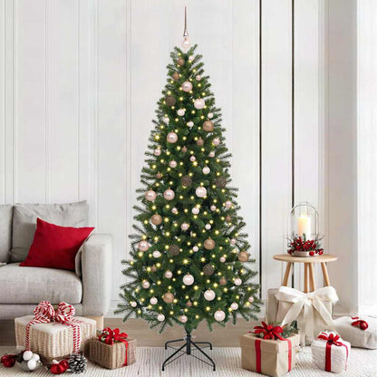 Albero di Natale artificiale con 300 LED Verde 210 cm PE e PVC