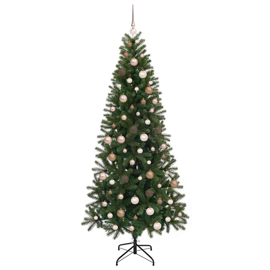 Albero di Natale artificiale con 300 LED Verde 210 cm PE e PVC