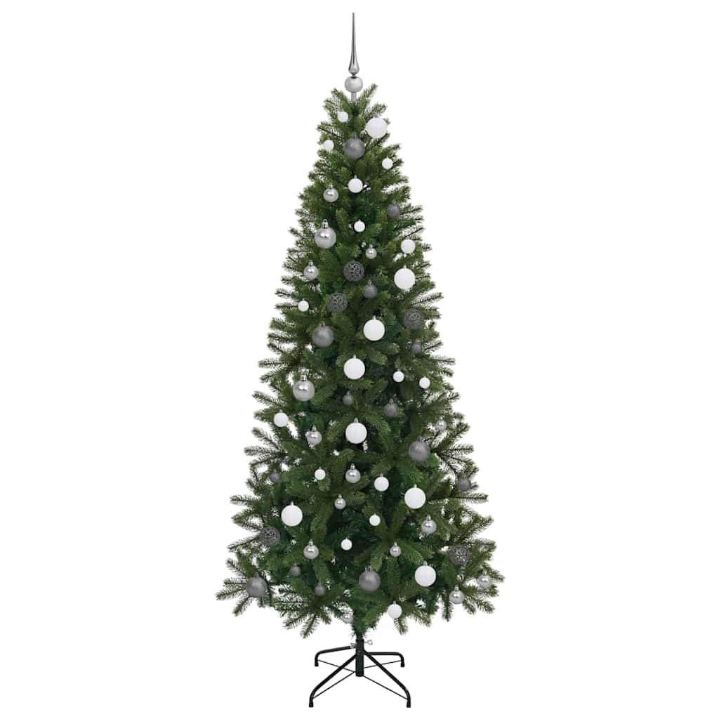 Albero di Natale artificiale con 300 LED Verde 210 cm PE e PVC