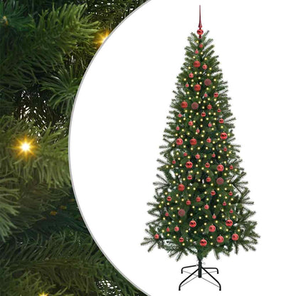 Albero di Natale artificiale con 300 LED Verde 210 cm PE e PVC