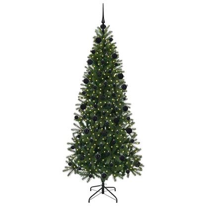 Albero di Natale artificiale con 300 LED Verde 210 cm PE e PVC