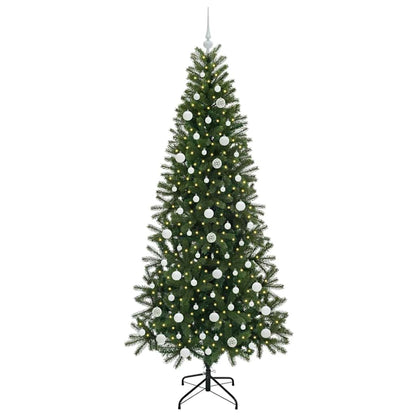 Albero di Natale artificiale con 300 LED Verde 210 cm PE e PVC
