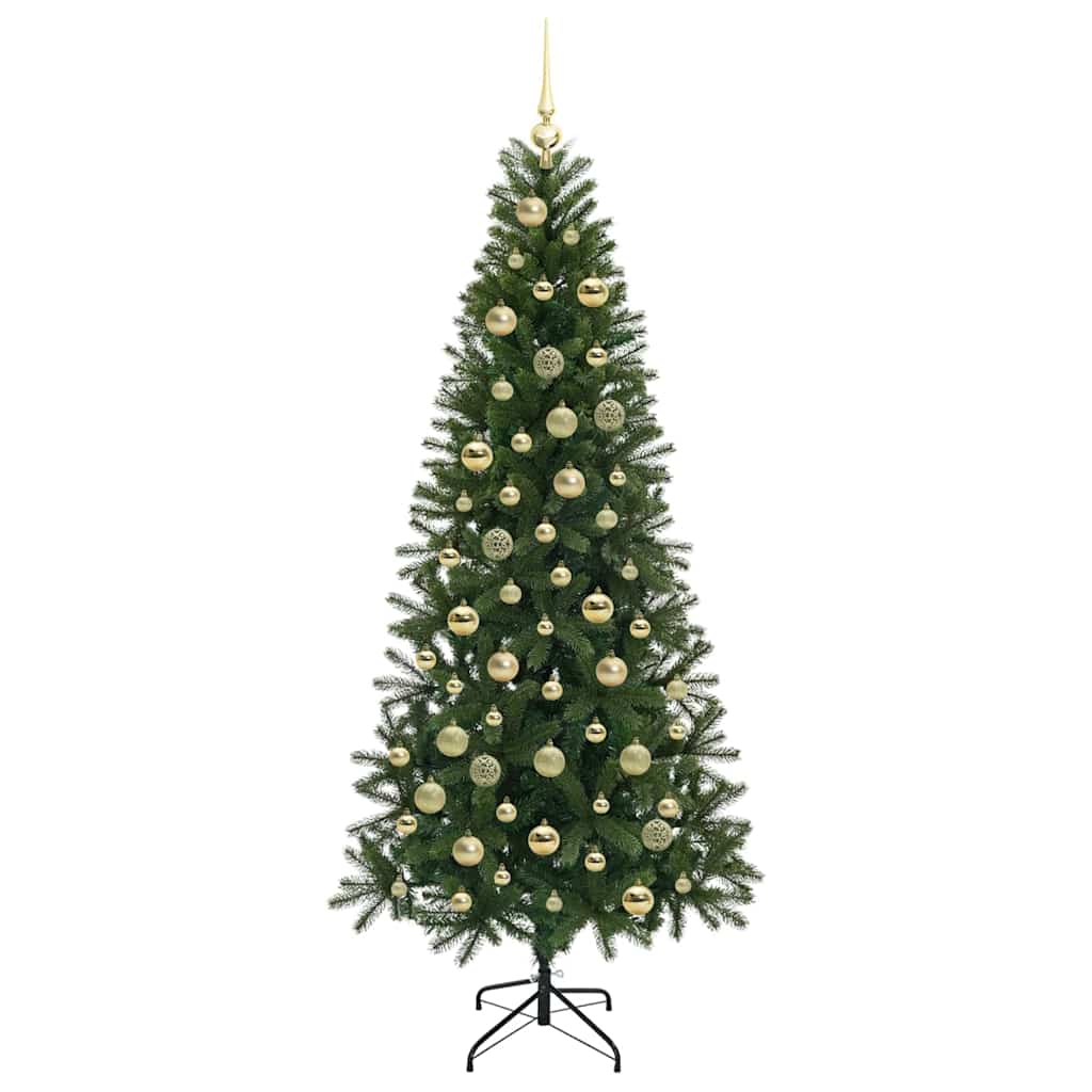 Albero di Natale artificiale con 300 LED Verde 210 cm PE e PVC