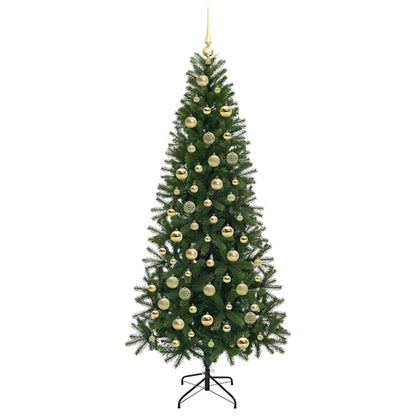 Albero di Natale artificiale con 300 LED Verde 210 cm PE e PVC