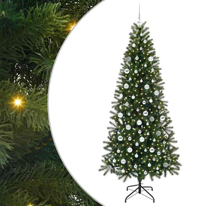 Albero di Natale artificiale con 300 LED Verde 210 cm PE e PVC