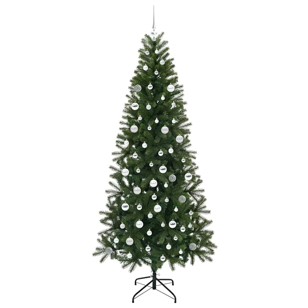 Albero di Natale artificiale con 300 LED Verde 210 cm PE e PVC