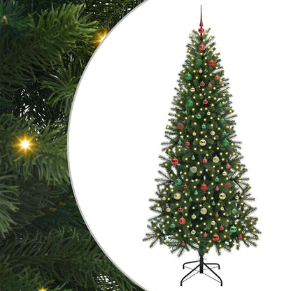 Albero di Natale artificiale con 300 LED Verde 210 cm PE e PVC
