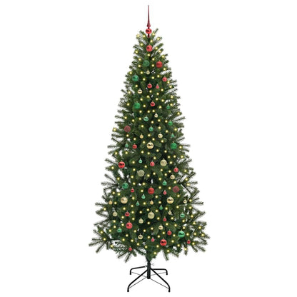 Albero di Natale artificiale con 300 LED Verde 210 cm PE e PVC