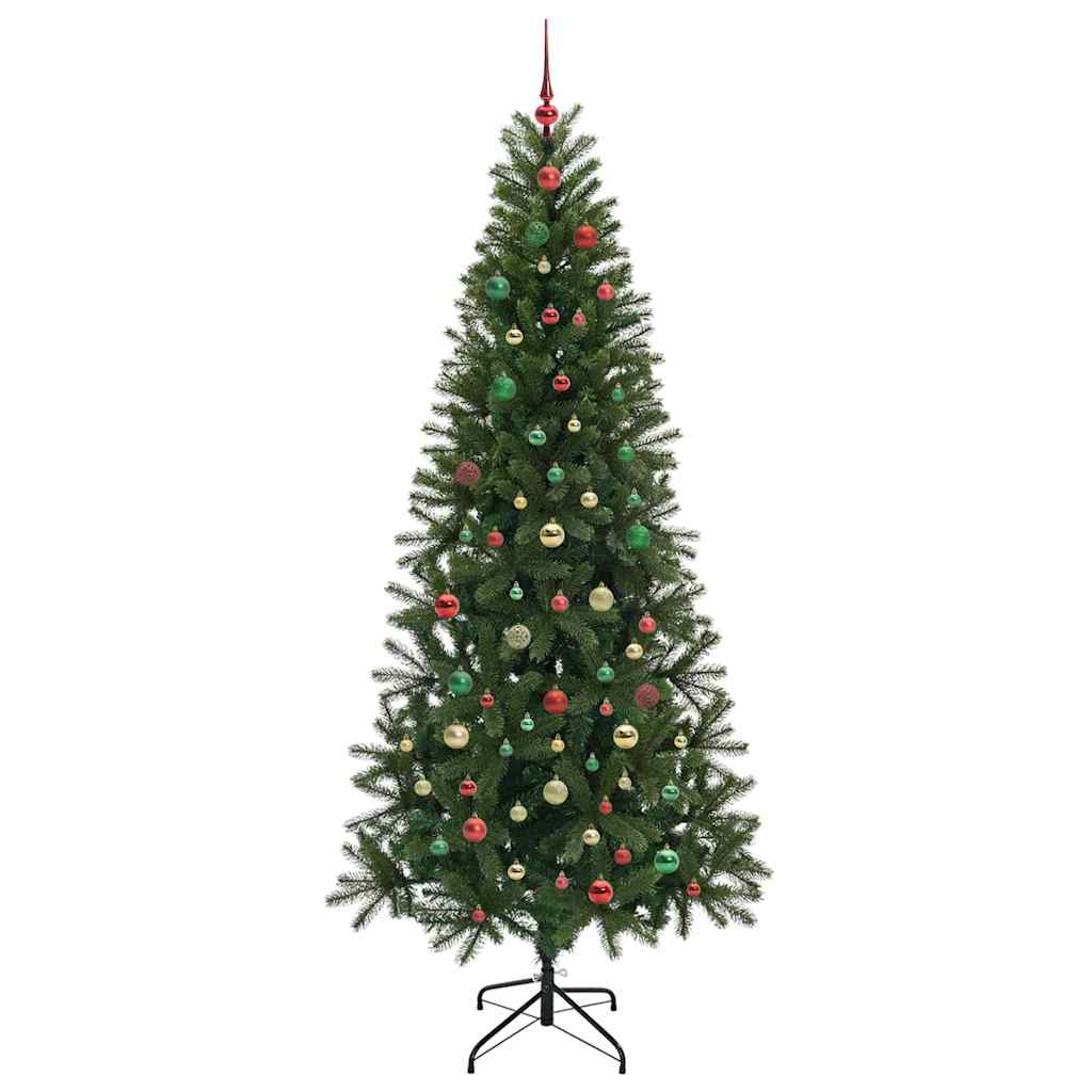 Albero di Natale artificiale con 300 LED Verde 210 cm PE e PVC
