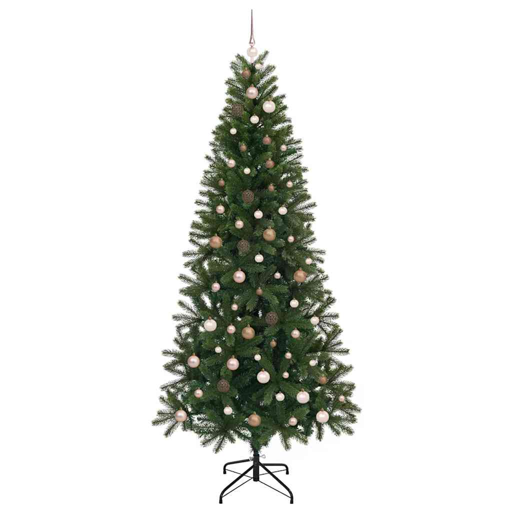 Albero di Natale artificiale con 300 LED Verde 240 cm PE e PVC