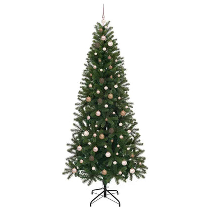 Albero di Natale artificiale con 300 LED Verde 240 cm PE e PVC