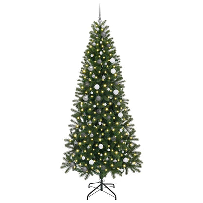 Albero di Natale artificiale con 300 LED Verde 240 cm PE e PVC