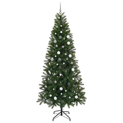 Albero di Natale artificiale con 300 LED Verde 240 cm PE e PVC