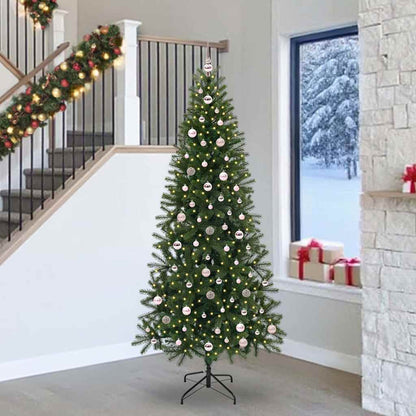 Albero di Natale artificiale con 300 LED Verde 240 cm PE e PVC