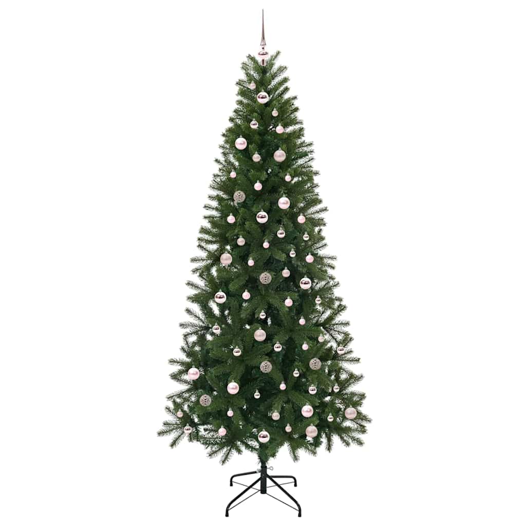 Albero di Natale artificiale con 300 LED Verde 240 cm PE e PVC