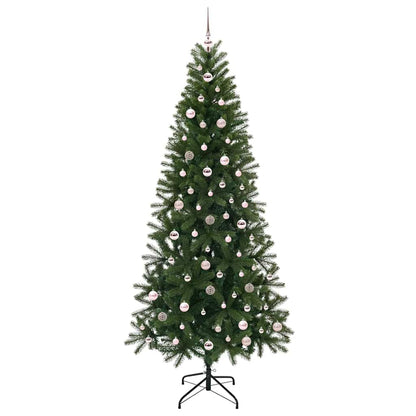 Albero di Natale artificiale con 300 LED Verde 240 cm PE e PVC