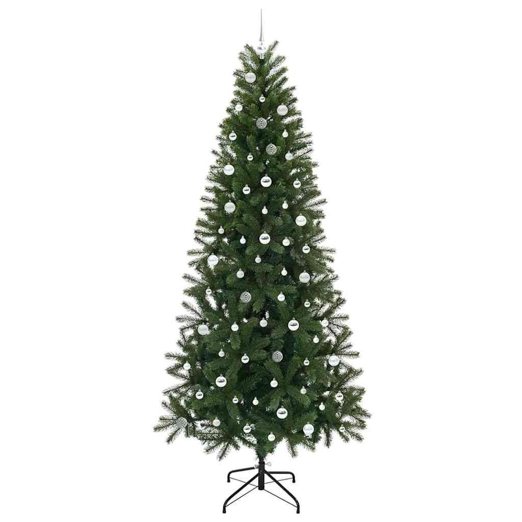 Albero di Natale artificiale con 300 LED Verde 240 cm PE e PVC