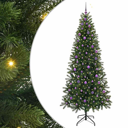 Albero di Natale artificiale con 300 LED Verde 240 cm PE e PVC