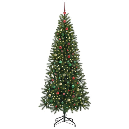 Albero di Natale artificiale con 300 LED Verde 240 cm PE e PVC