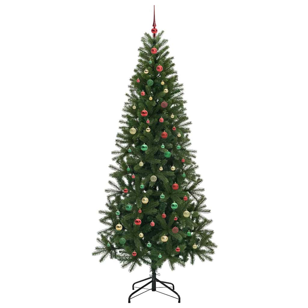 Albero di Natale artificiale con 300 LED Verde 240 cm PE e PVC