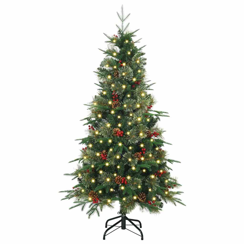 Albero di Natale Artificiale con Rami Pieghevoli Verde 120 cm