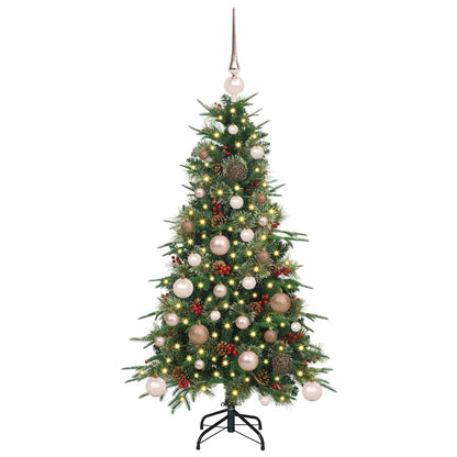 Albero di Natale Artificiale con Rami Pieghevoli Verde 120 cm