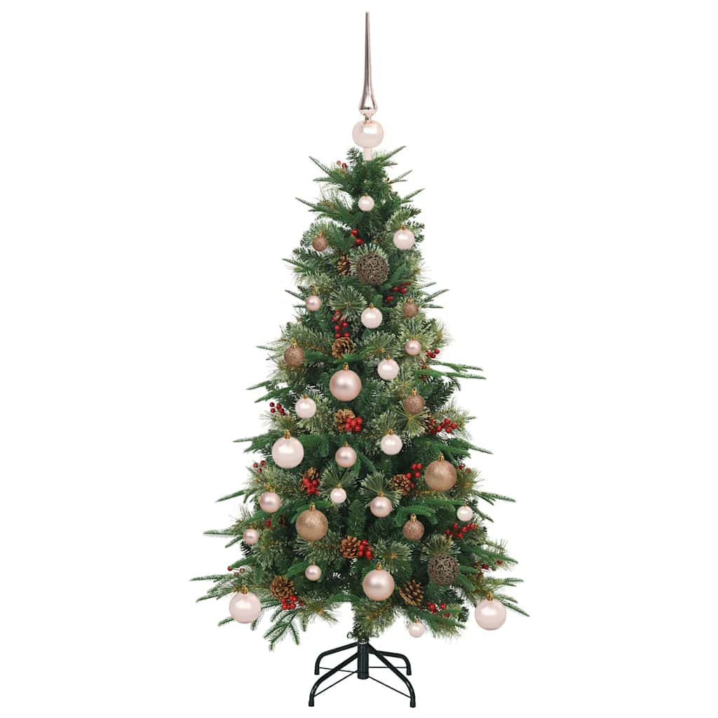 Albero di Natale Artificiale con Rami Pieghevoli Verde 120 cm