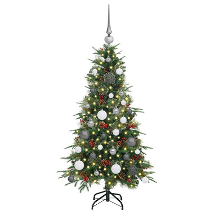 Albero di Natale Artificiale con Rami Pieghevoli Verde 120 cm