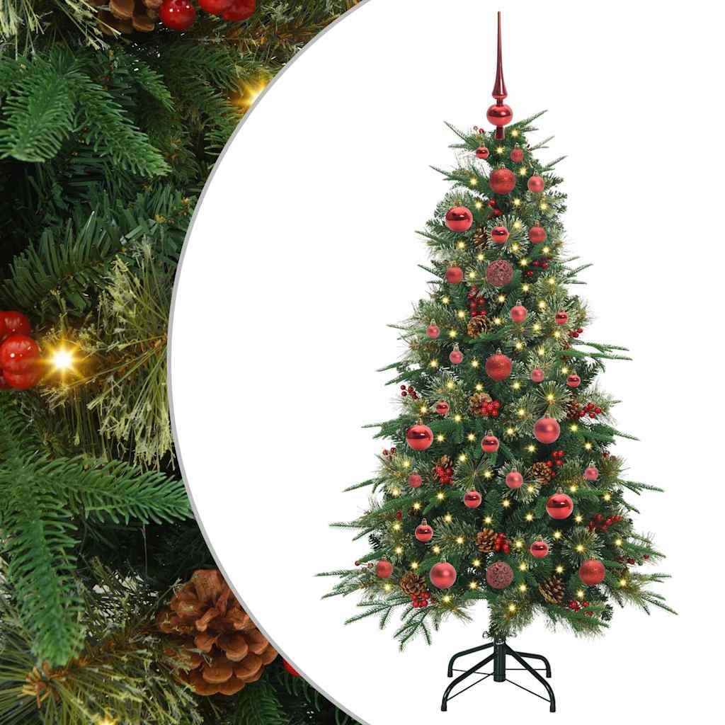 Albero di Natale Artificiale con Rami Pieghevoli Verde 120 cm