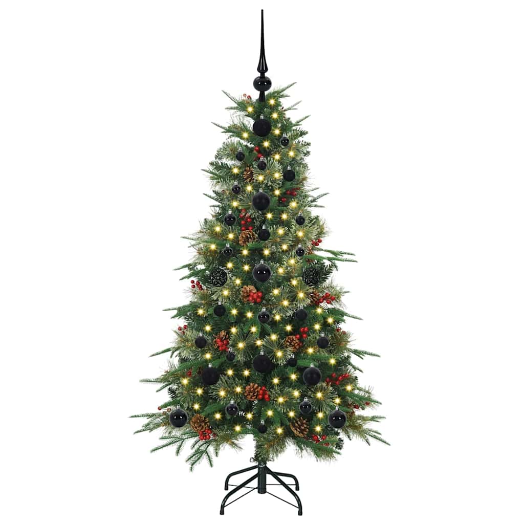 Albero di Natale Artificiale con Rami Pieghevoli Verde 120 cm