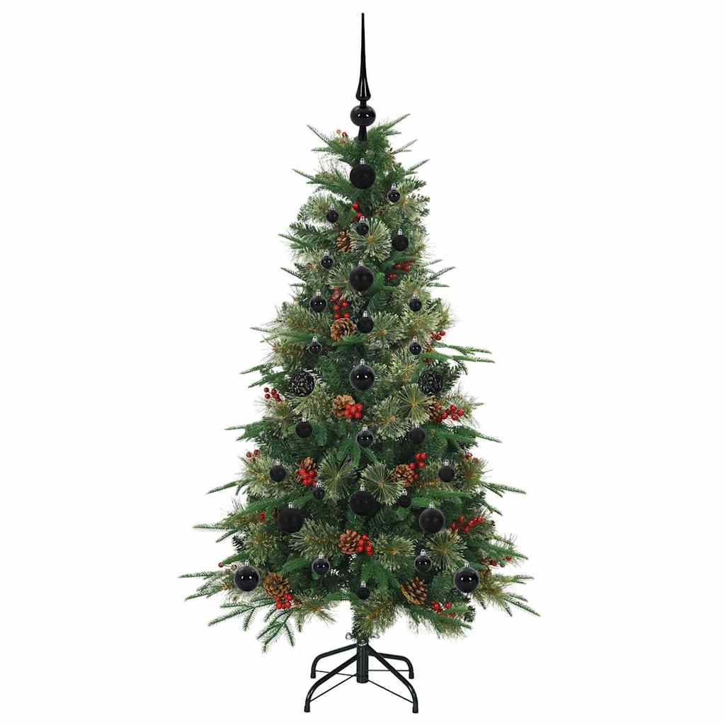 Albero di Natale Artificiale con Rami Pieghevoli Verde 120 cm