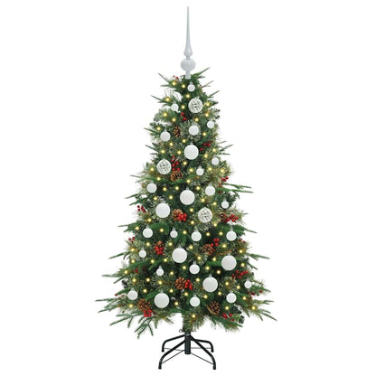 Albero di Natale Artificiale con Rami Pieghevoli Verde 120 cm